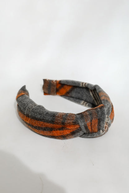 Precious Energy Plaid Knotted Headband