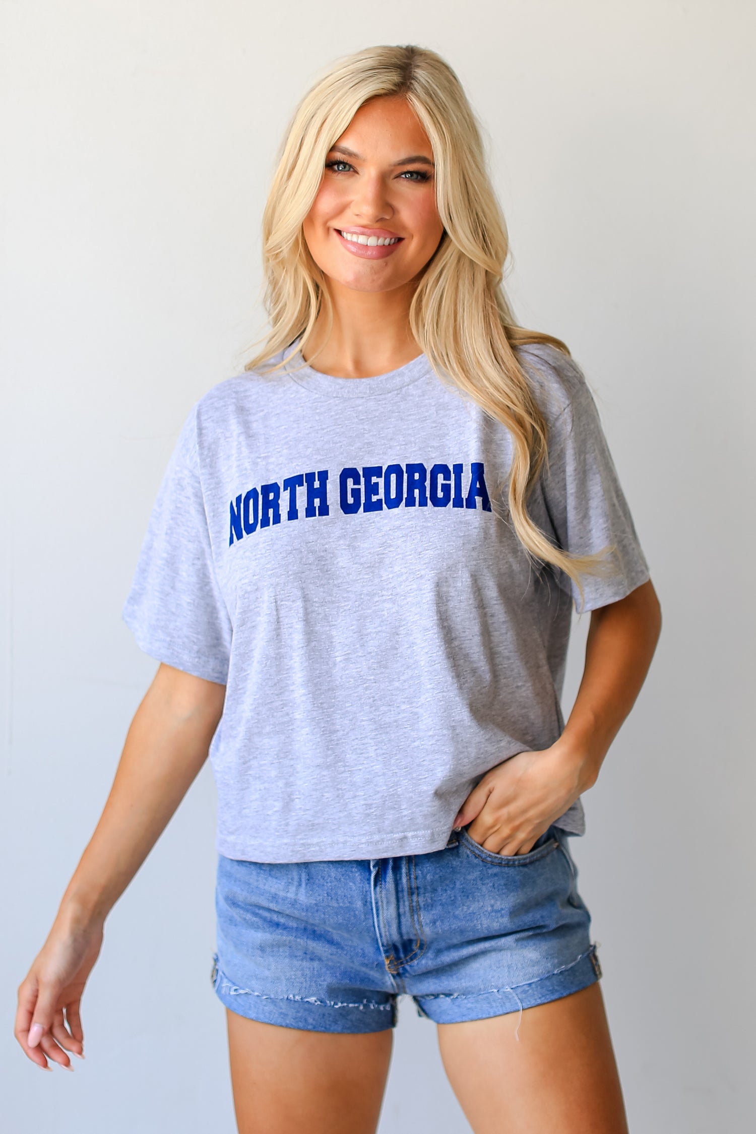 Heather Grey North Georgia Cropped Tee