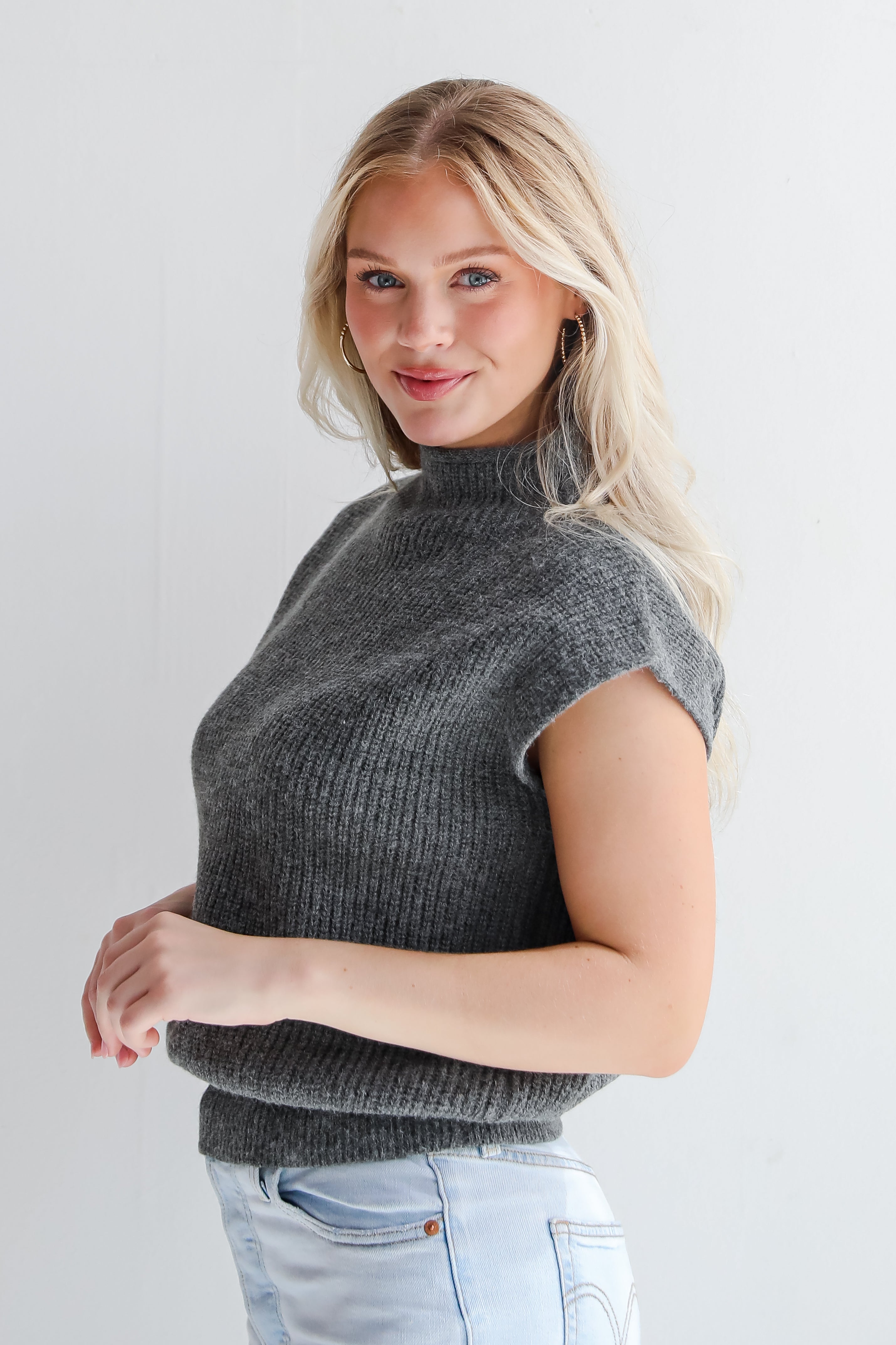 Autumn Perfection Charcoal Sweater Top