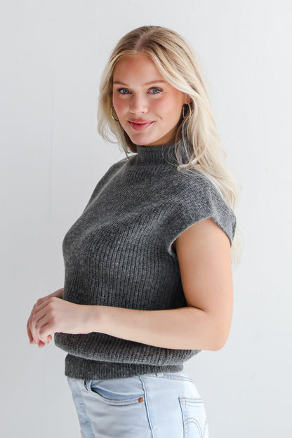 Autumn Perfection Charcoal Sweater Top