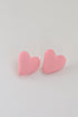 Pink Heart Stud Earrings