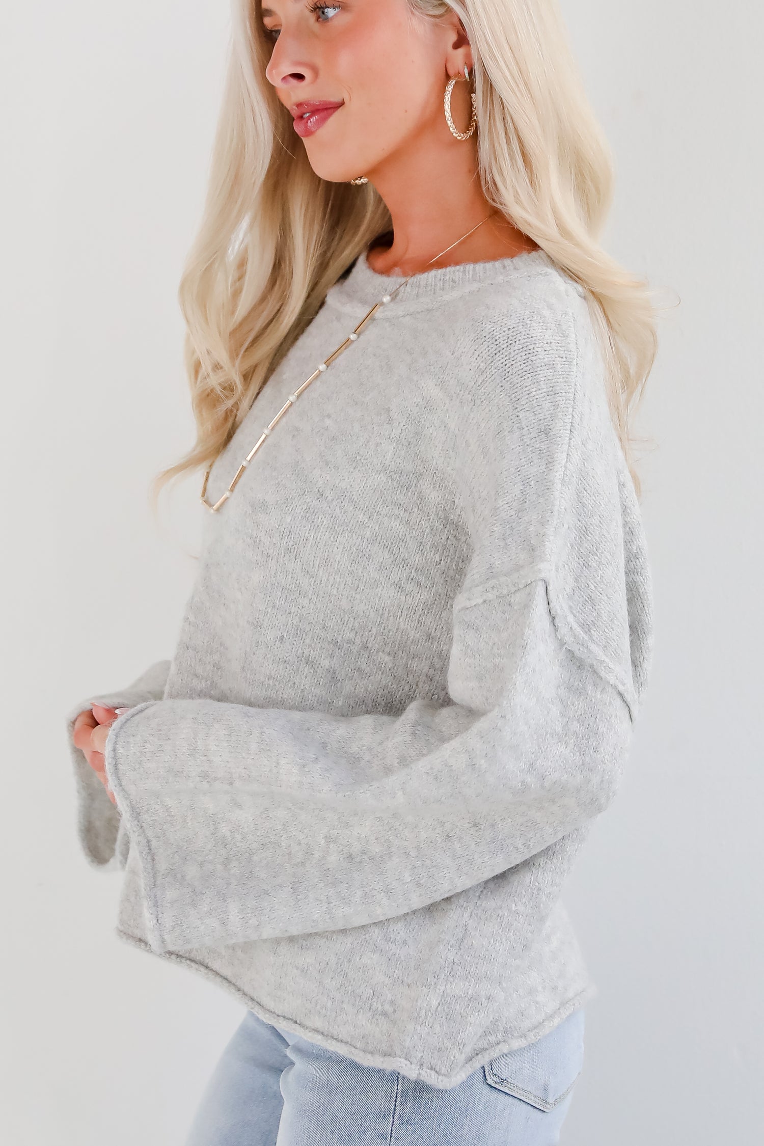 Snuggly Staple Heather Grey Sweater