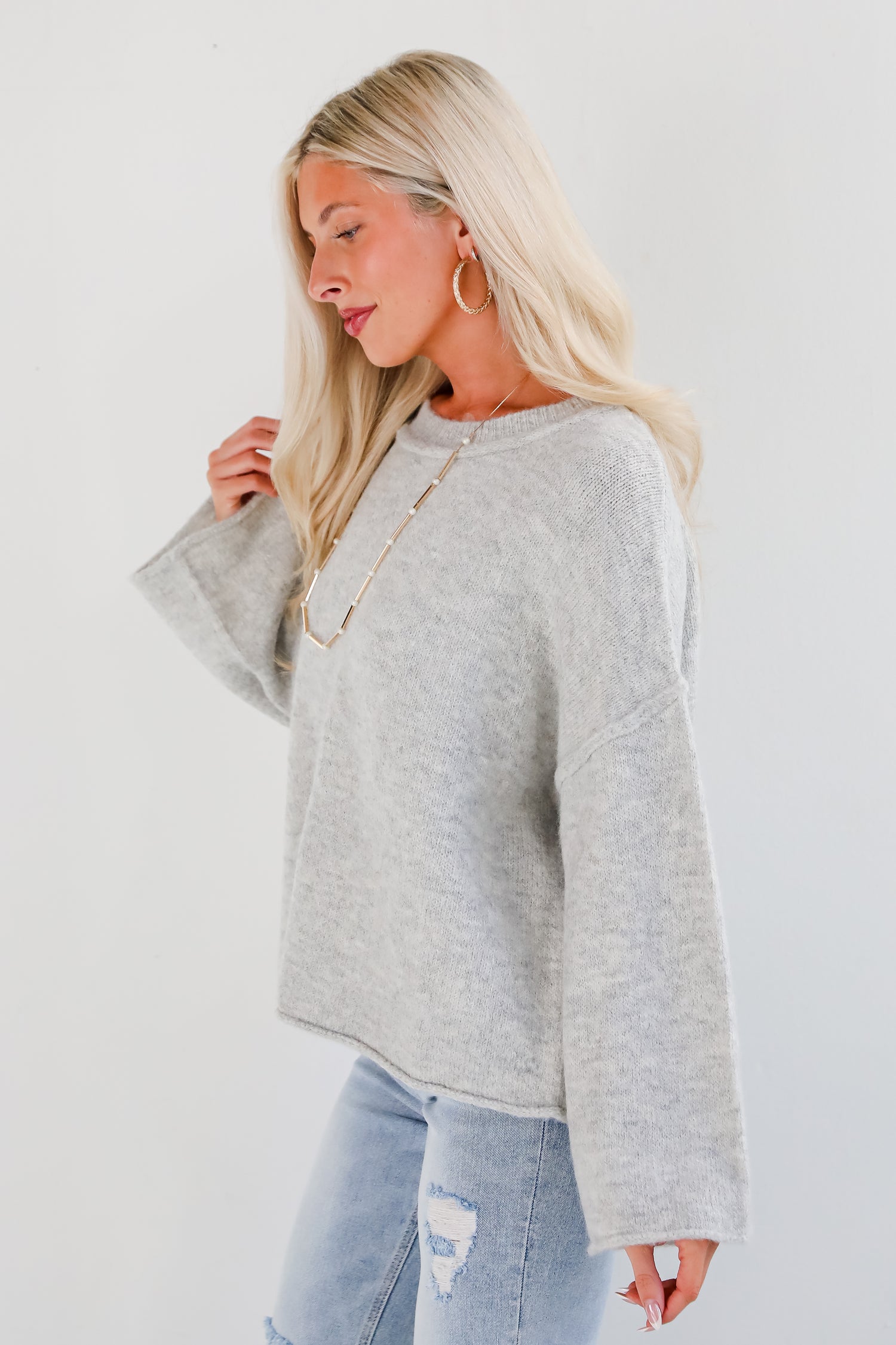 Snuggly Staple Heather Grey Sweater