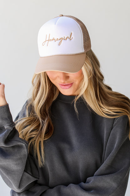 trendy Taupe Homegirl Trucker Hat