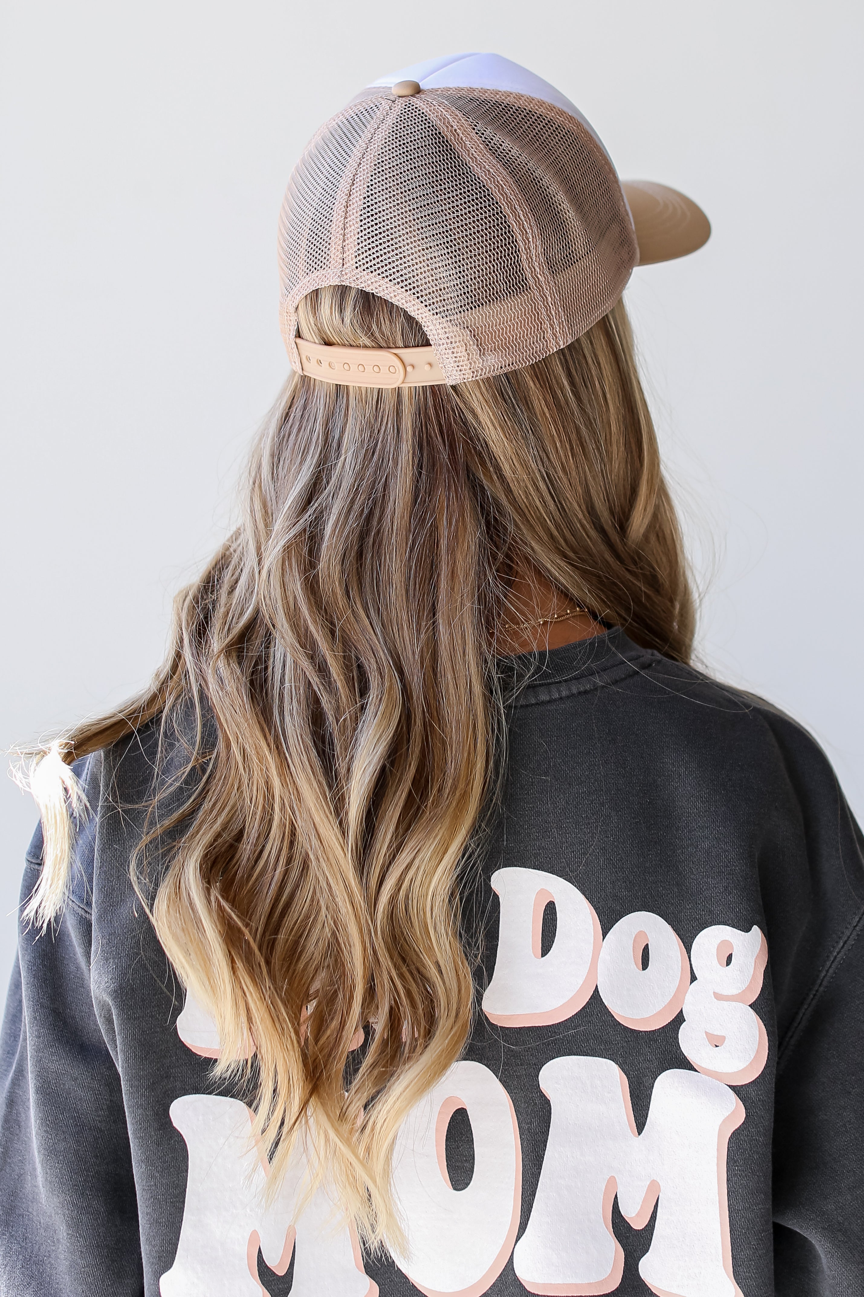 Taupe Homegirl Trucker Hat back view