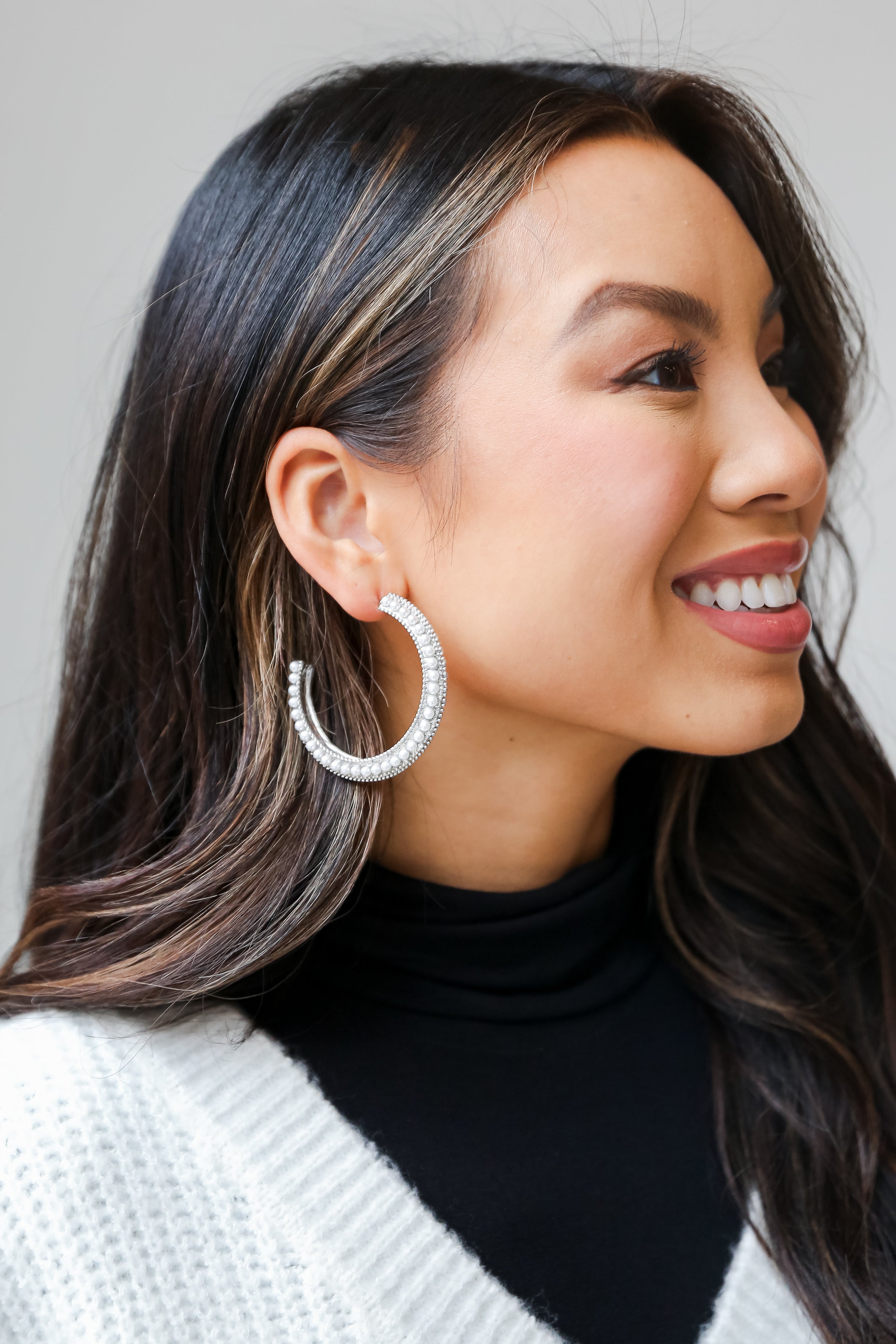 silver hoops