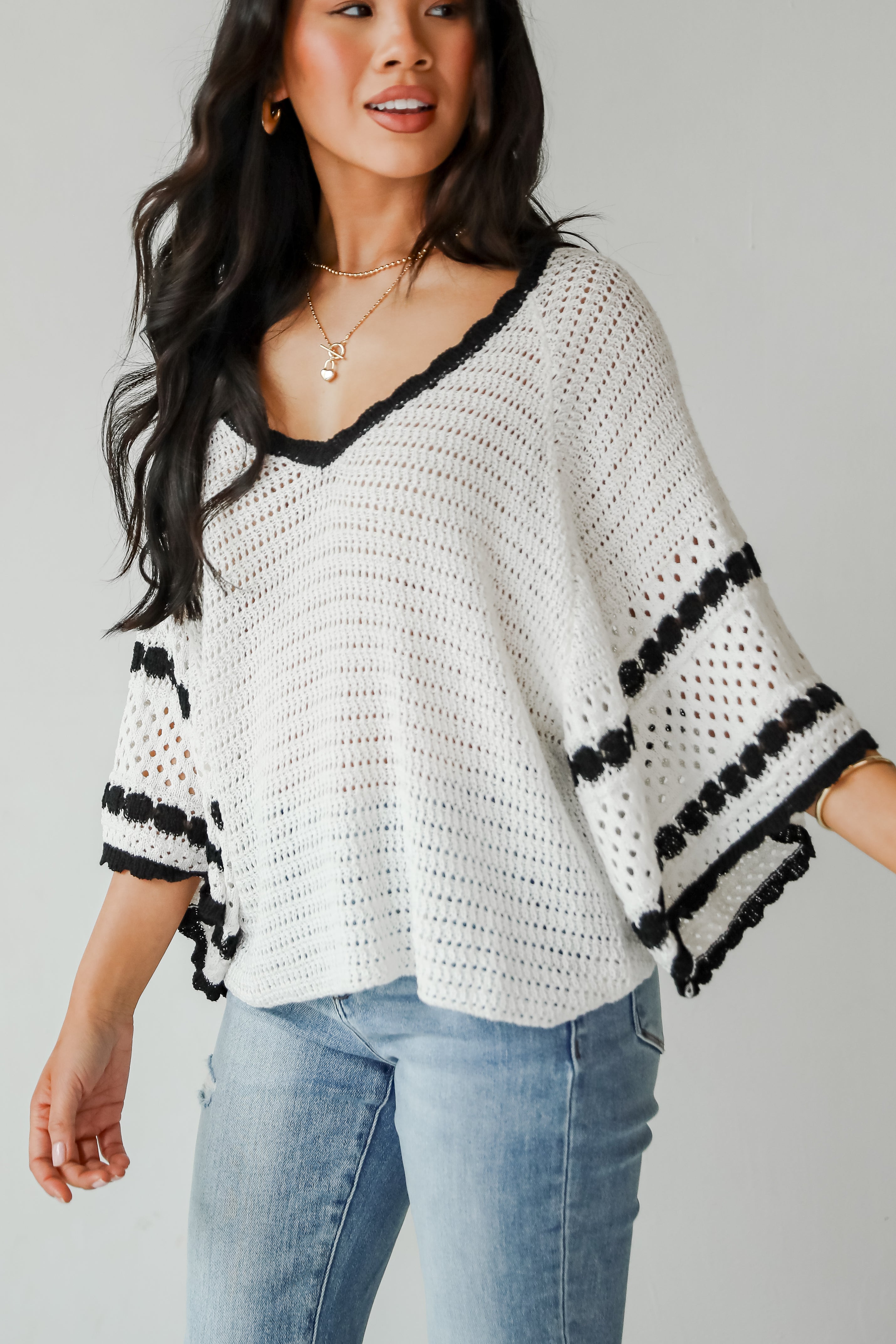 Sunny Serenity Ivory Crochet Top