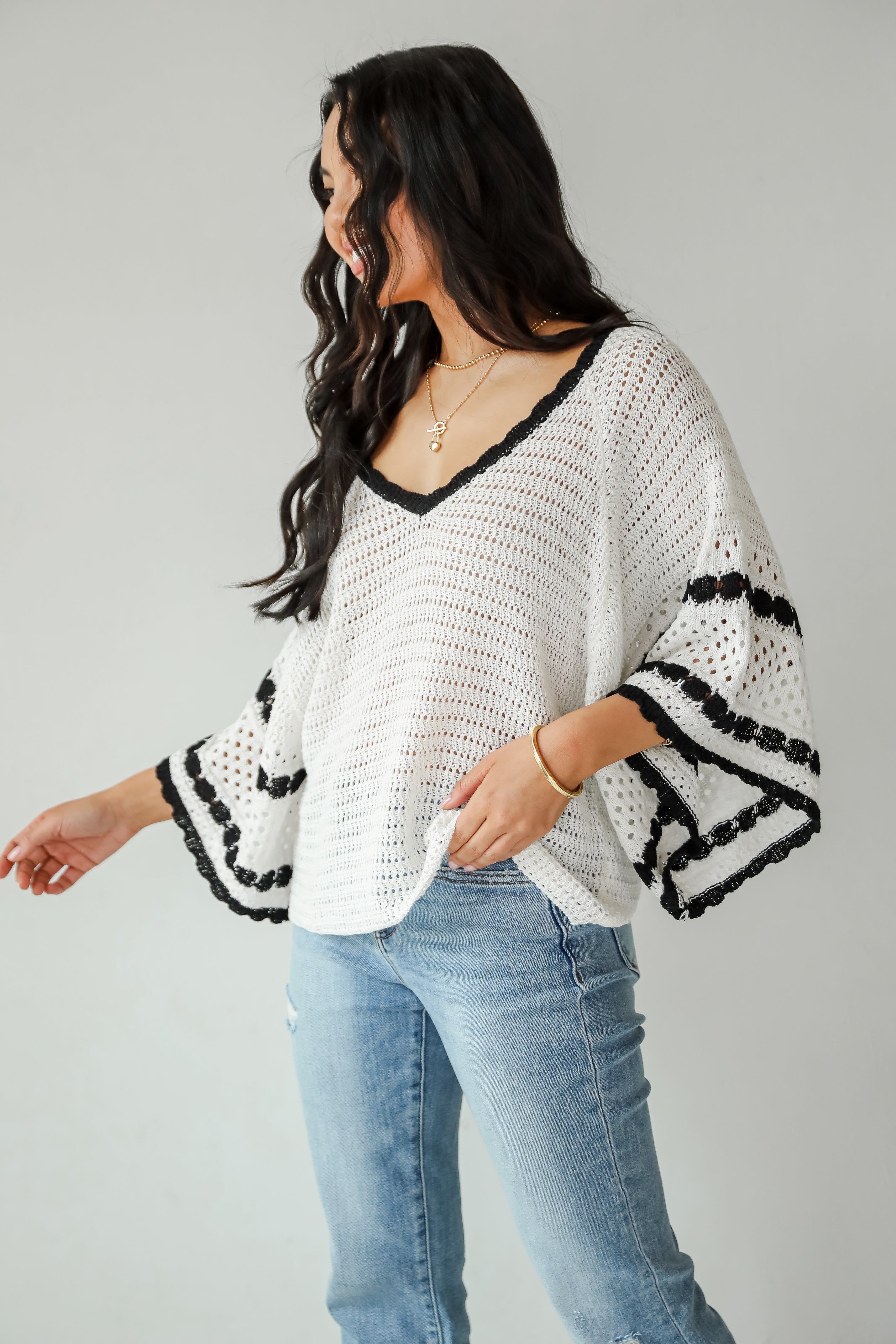 Sunny Serenity Ivory Crochet Top