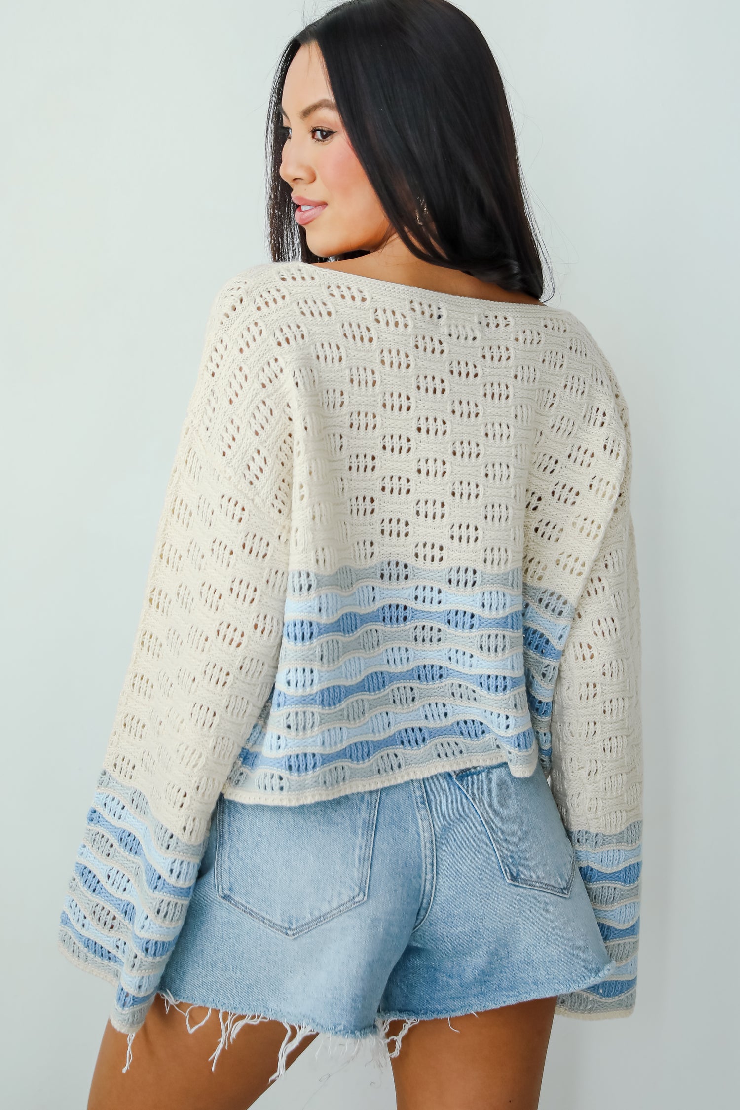 Serene Aesthetic Ivory Crochet Top