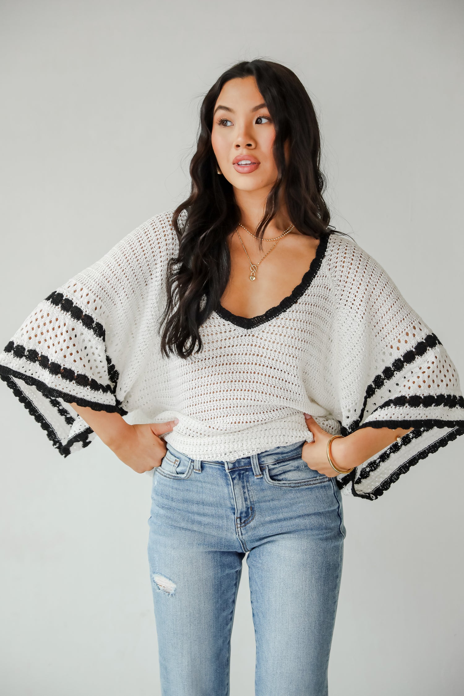 Sunny Serenity Ivory Crochet Top