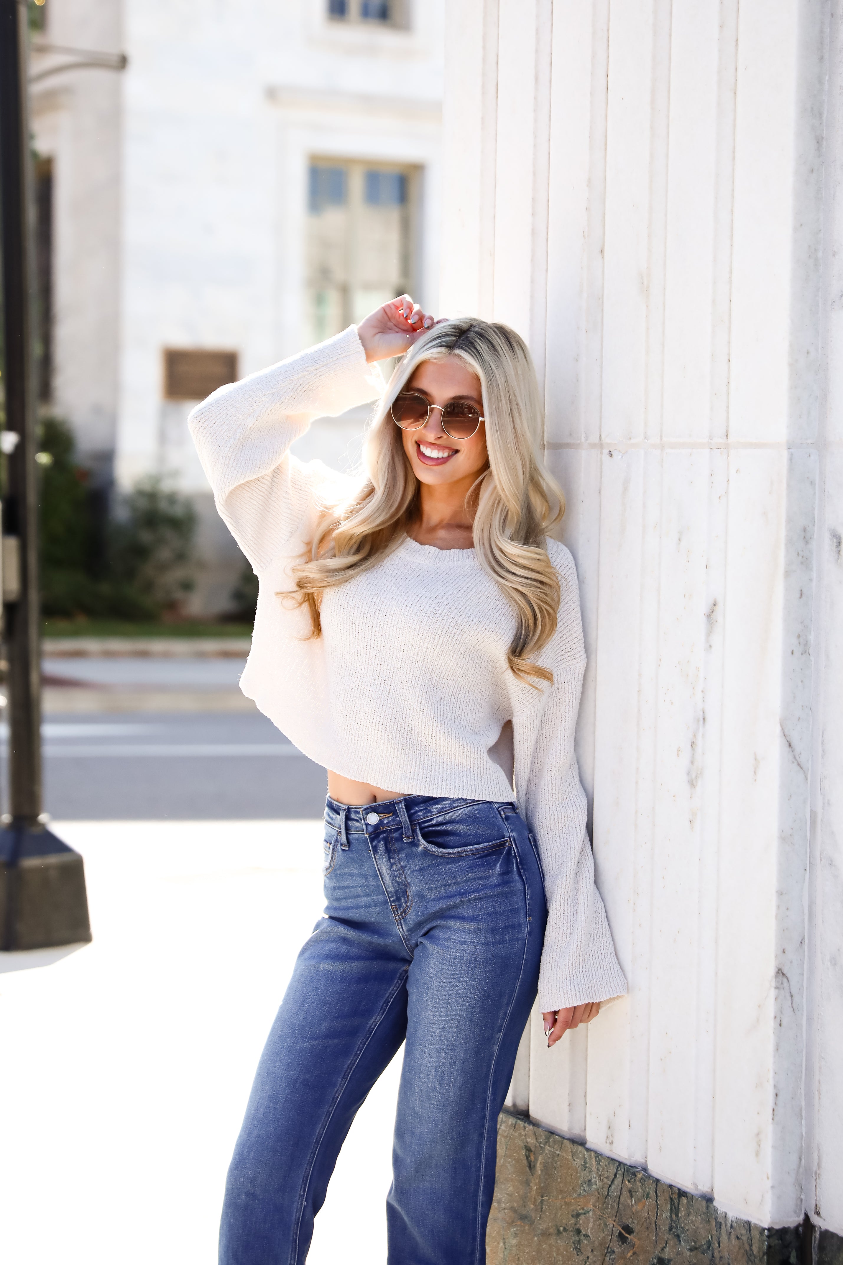 Best Essence Ivory Cropped Sweater