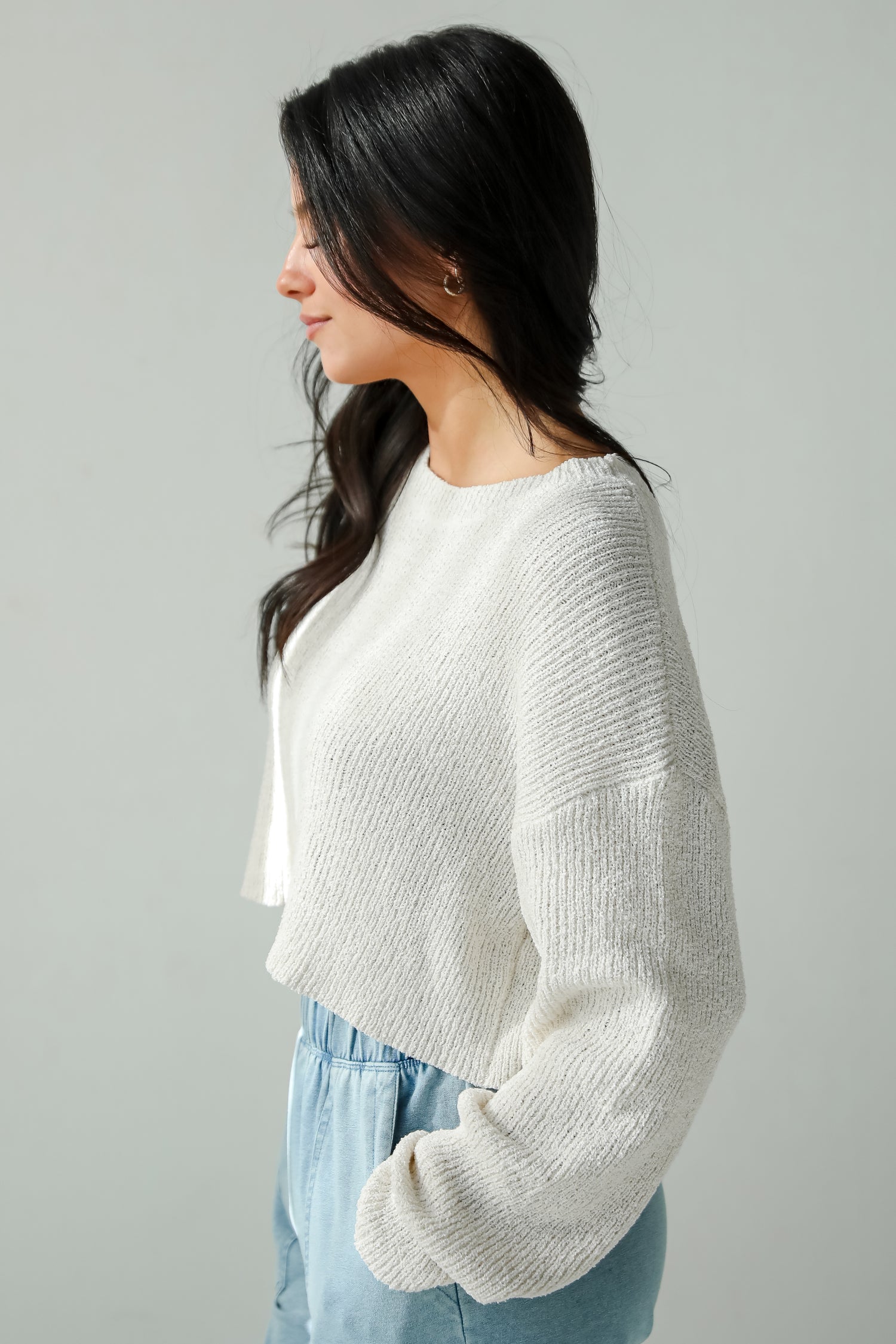 Best Essence Ivory Cropped Sweater