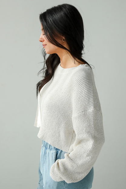 Best Essence Ivory Cropped Sweater