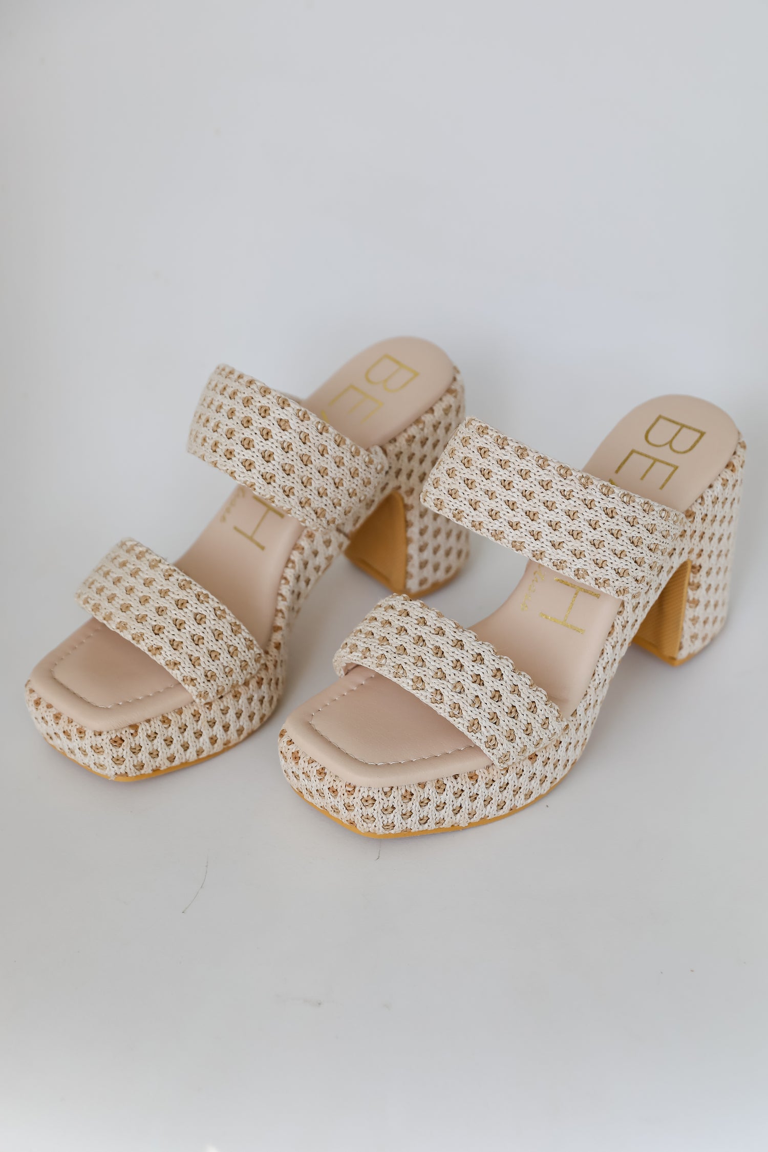 Gem Natural Platform Espadrille Heels