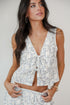 Effortlessly Abloom Ivory Floral Bow Tank