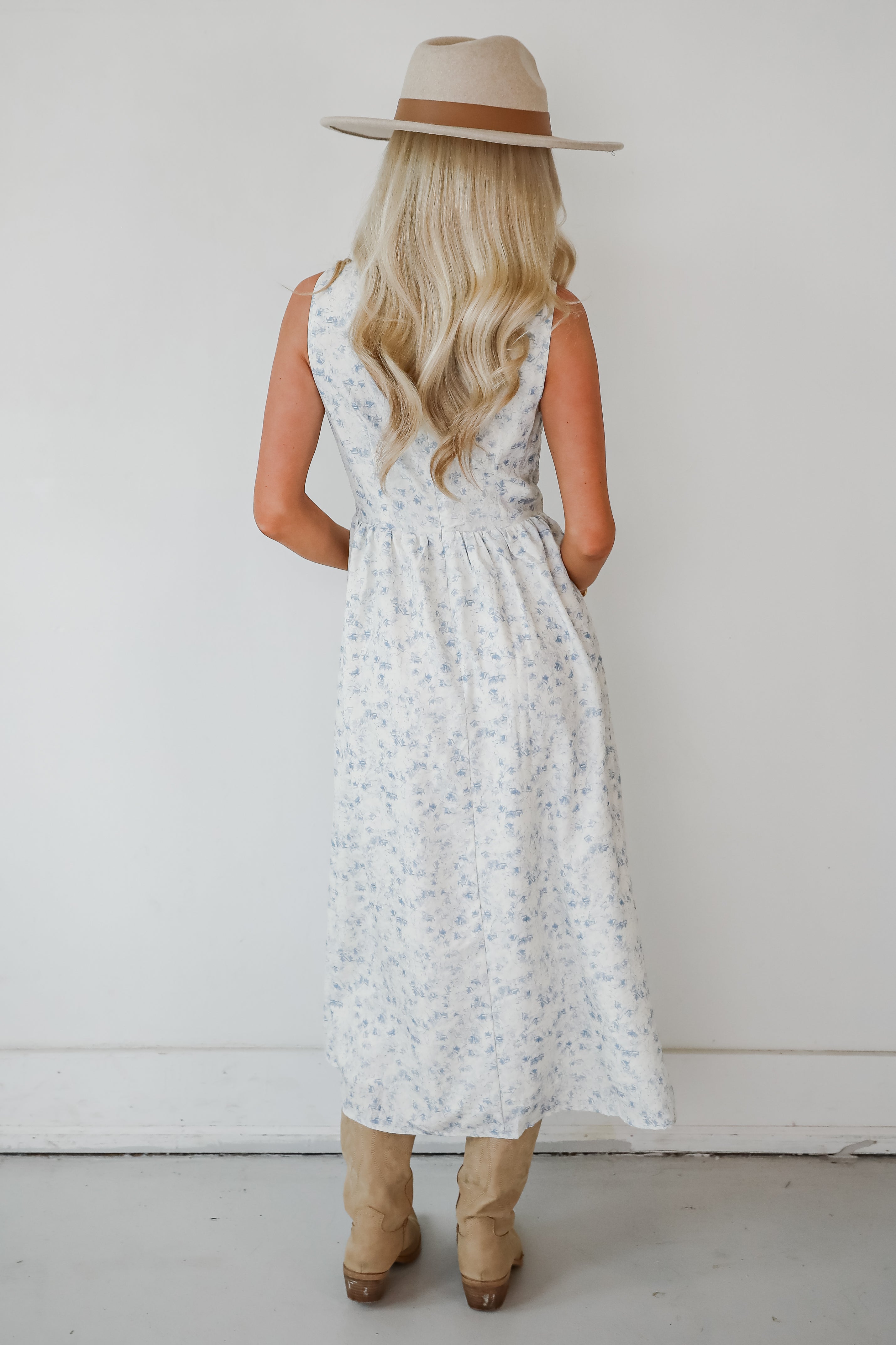 Glowing Wonder Ivory Midi Dress