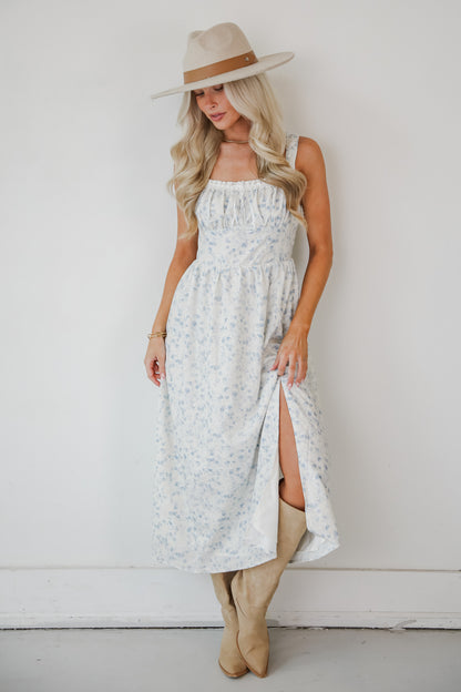 Glowing Wonder Ivory Midi Dress