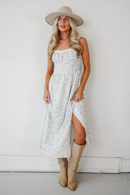 Glowing Wonder Ivory Midi Dress