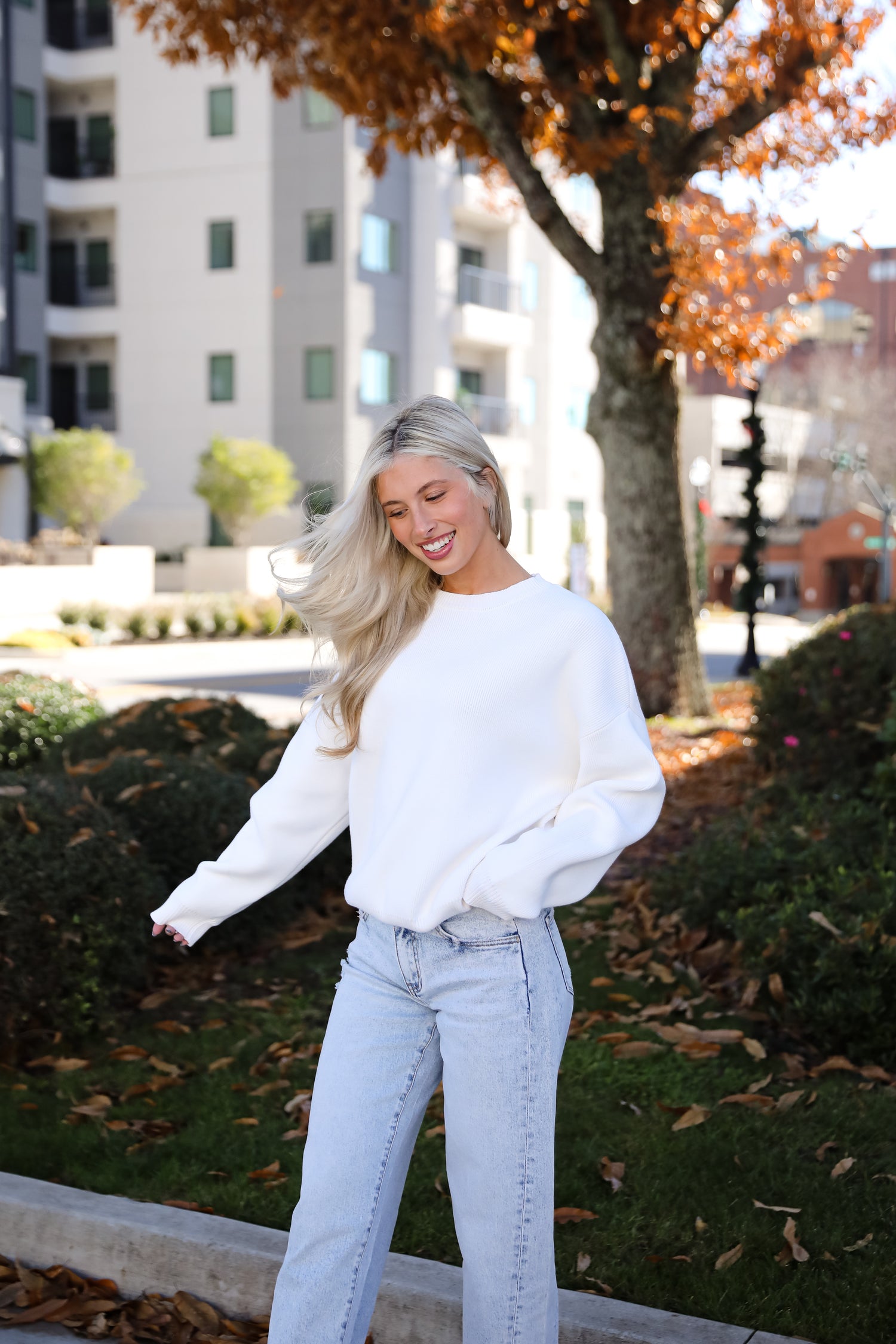 Snowy Escape Ivory Oversized Sweater