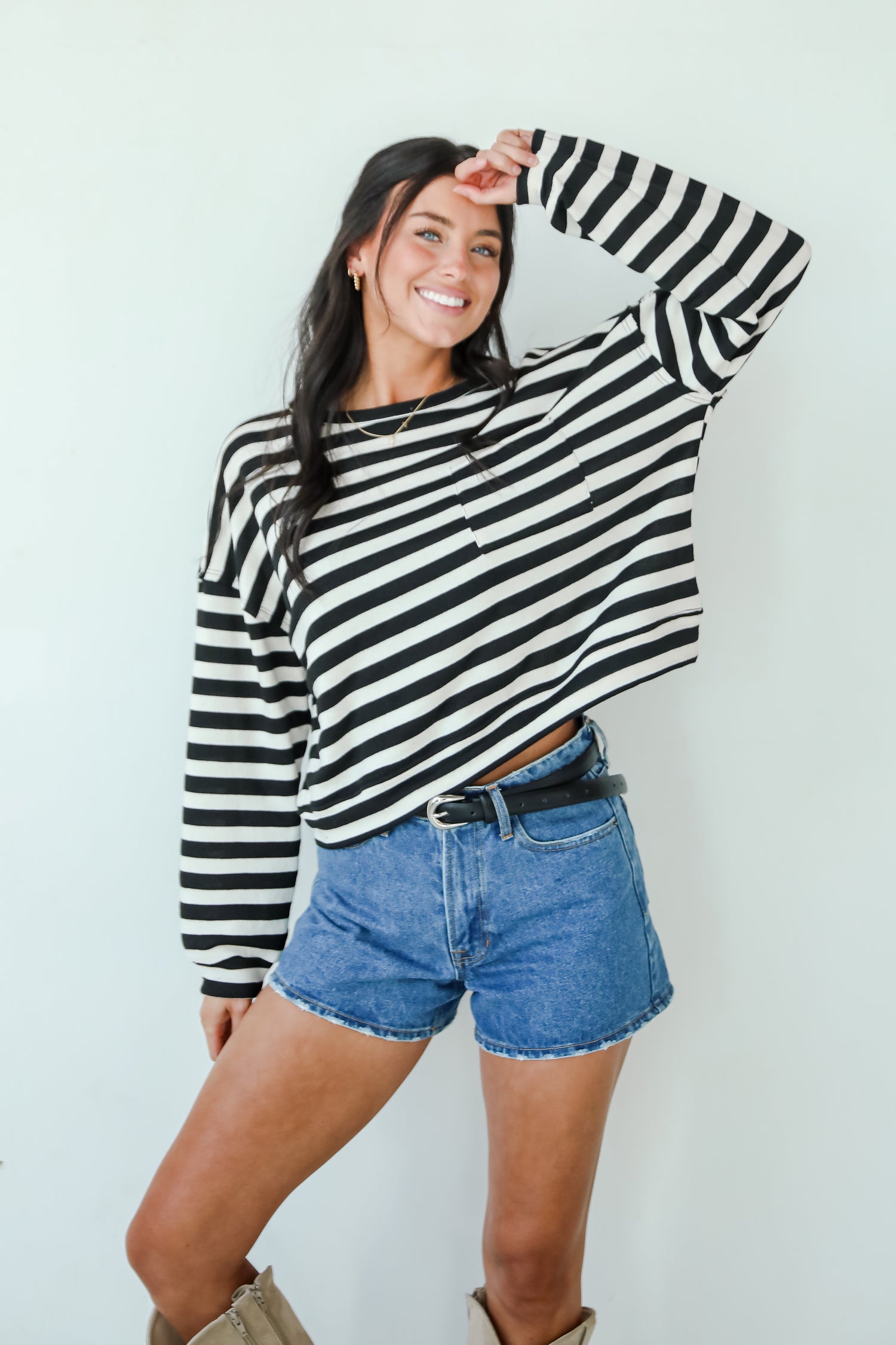 Signature Cutie Ivory Striped Pullover