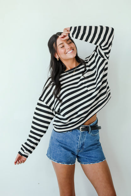 Signature Cutie Ivory Striped Pullover