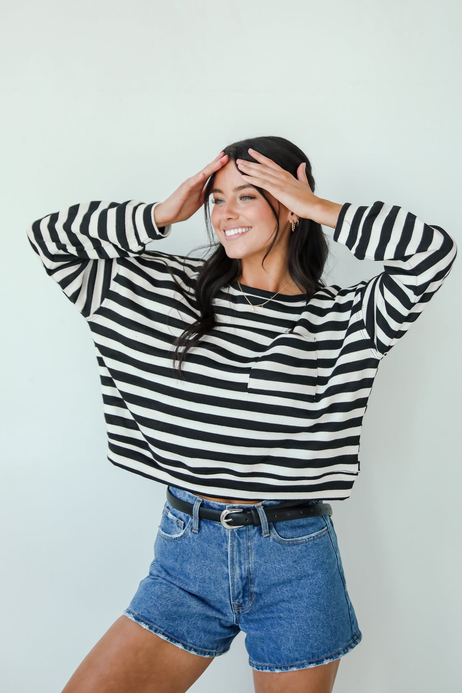 Signature Cutie Ivory Striped Pullover