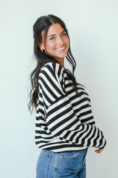 Signature Cutie Ivory Striped Pullover