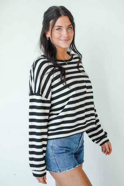 Signature Cutie Ivory Striped Pullover