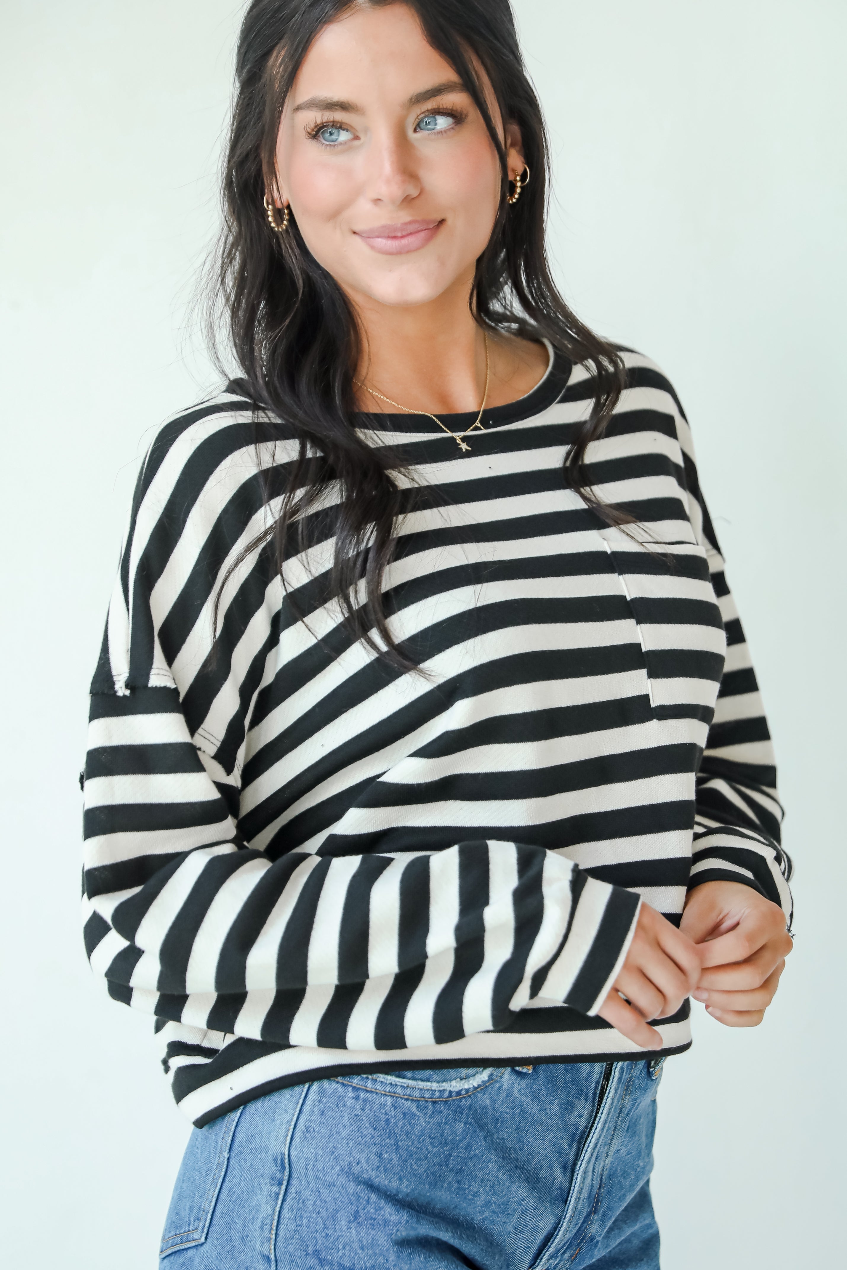 Signature Cutie Ivory Striped Pullover