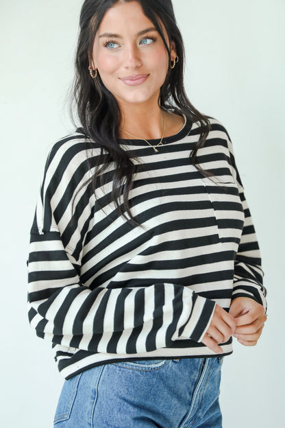 Signature Cutie Ivory Striped Pullover