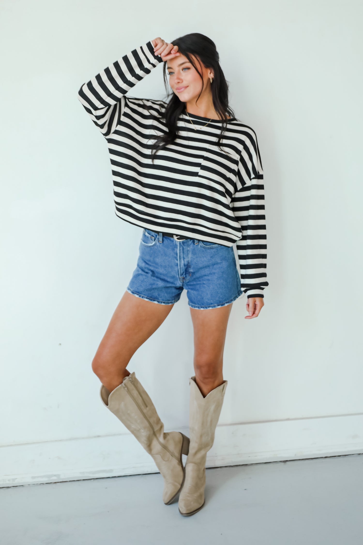 Signature Cutie Ivory Striped Pullover