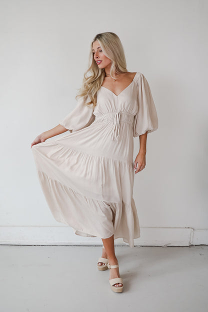 Extravagant Muse Tiered Midi Dress