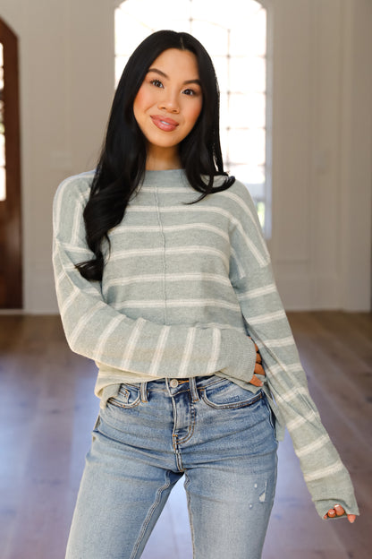 Adorable Simplicity Striped Lightweight Knit Sweater