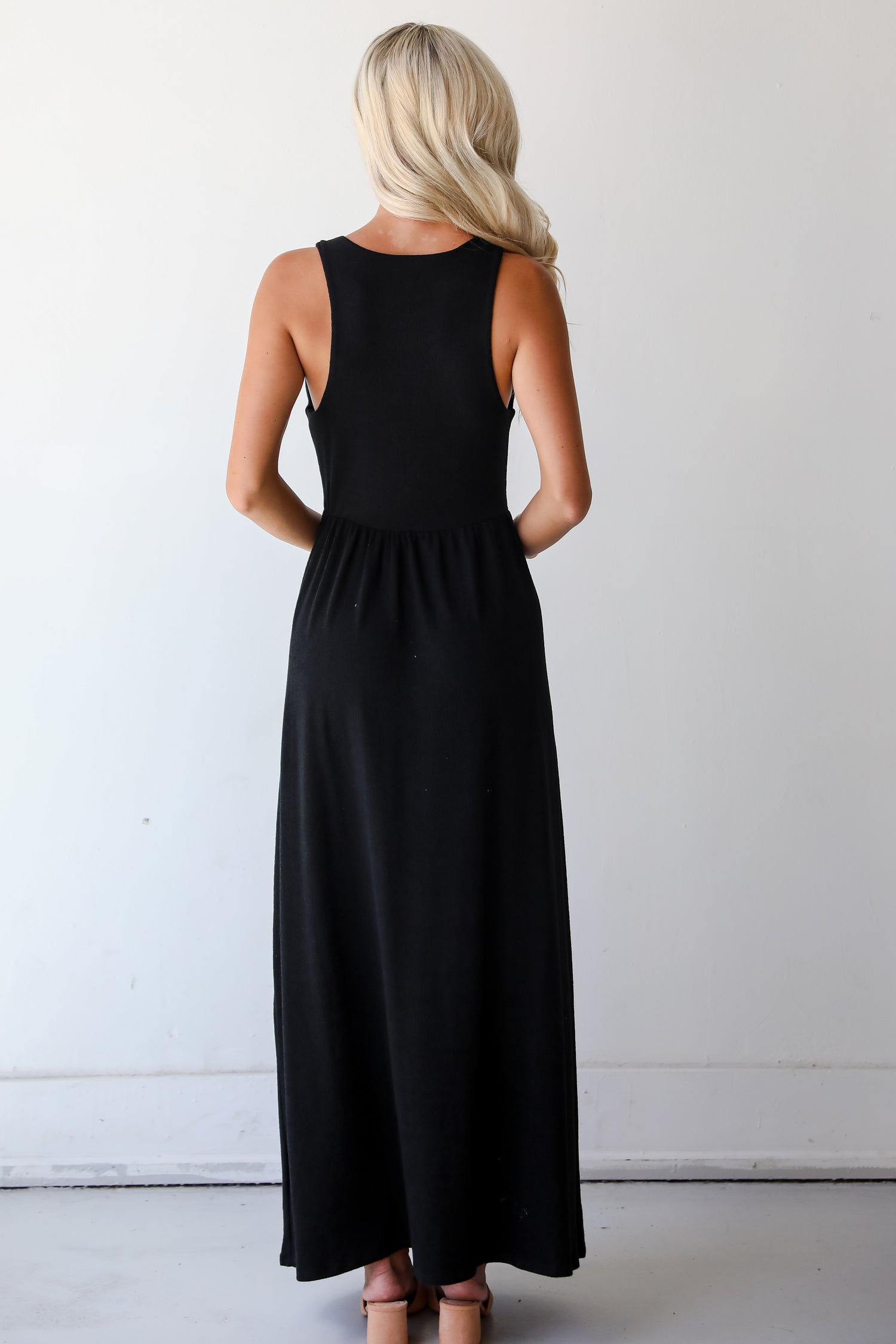 Ideal Choice Knit Maxi Dress