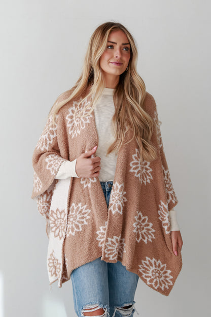 soft Beige Luxe Knit Shawl