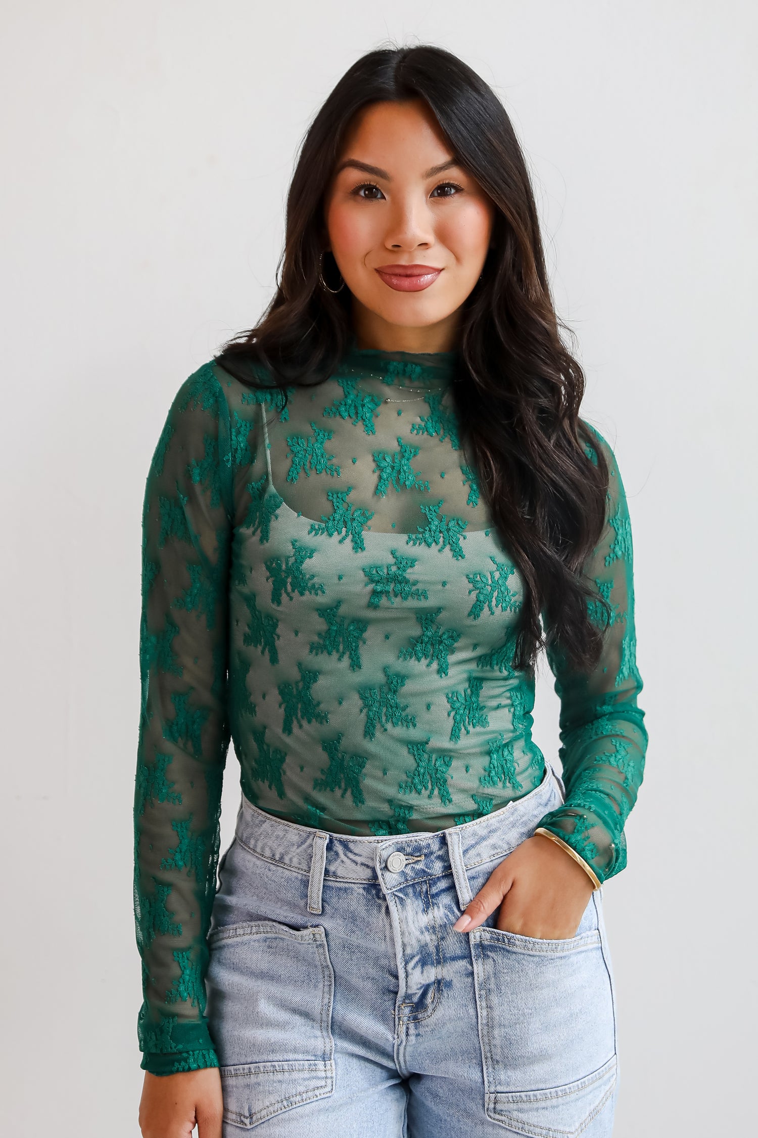 Gorgeous Attraction Lace Mesh Top