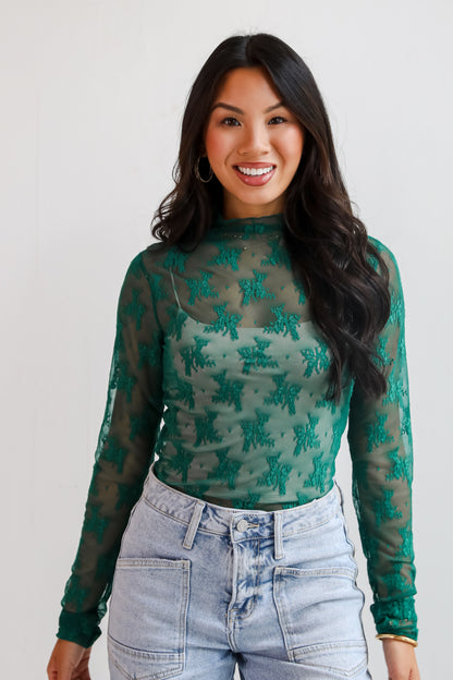 Gorgeous Attraction Lace Mesh Top