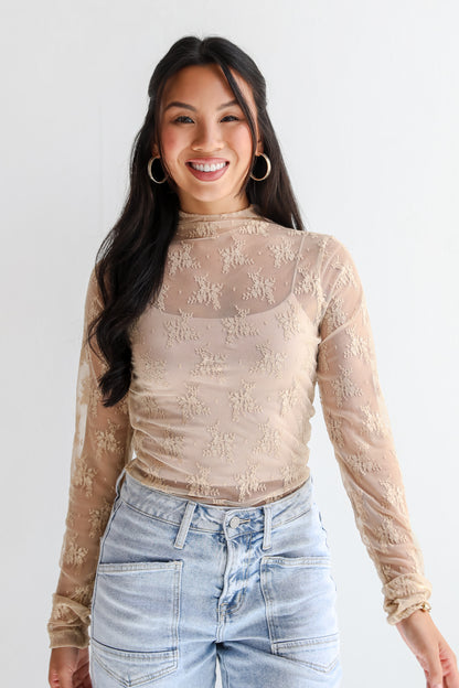 Gorgeous Attraction Lace Mesh Top