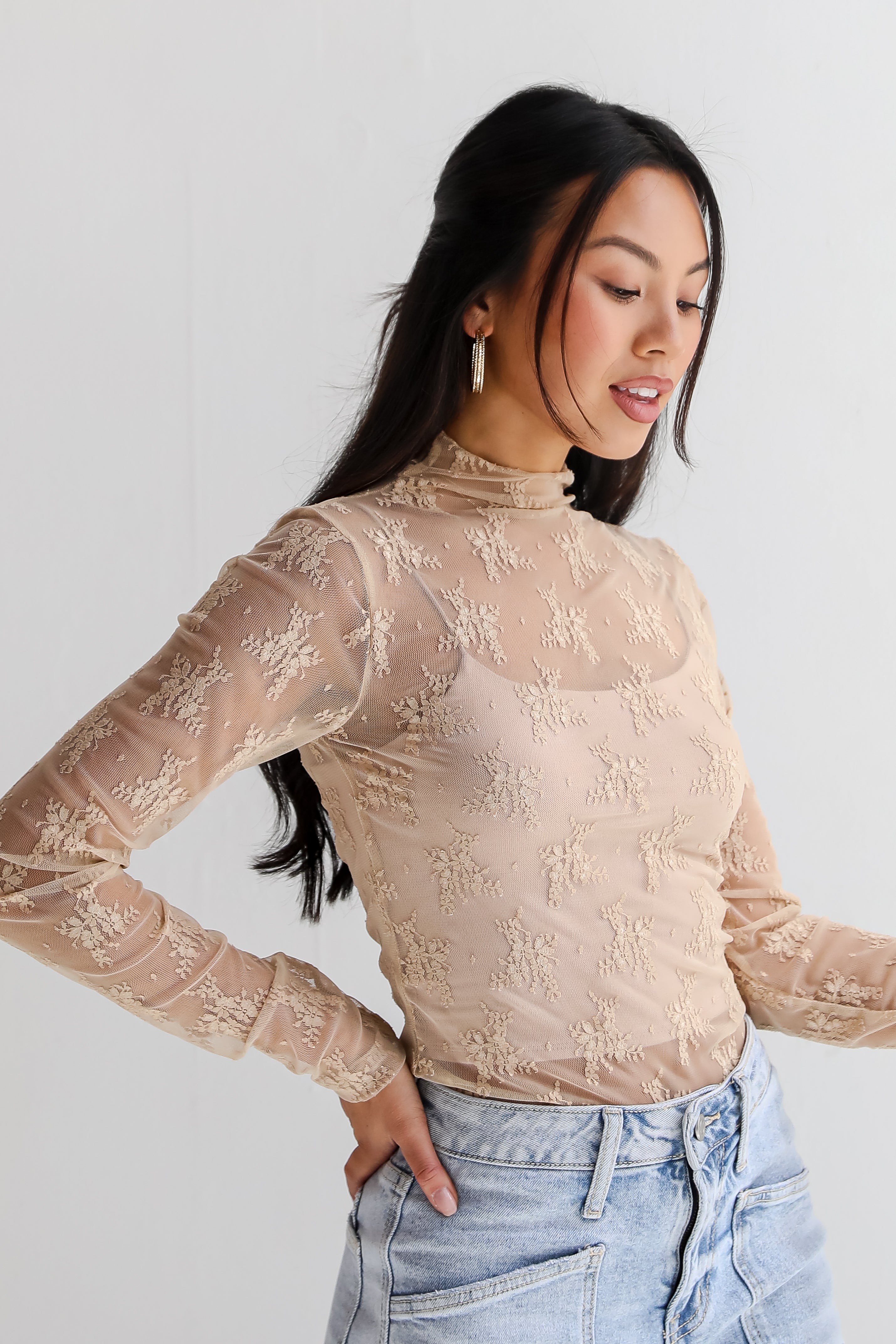 Gorgeous Attraction Lace Mesh Top