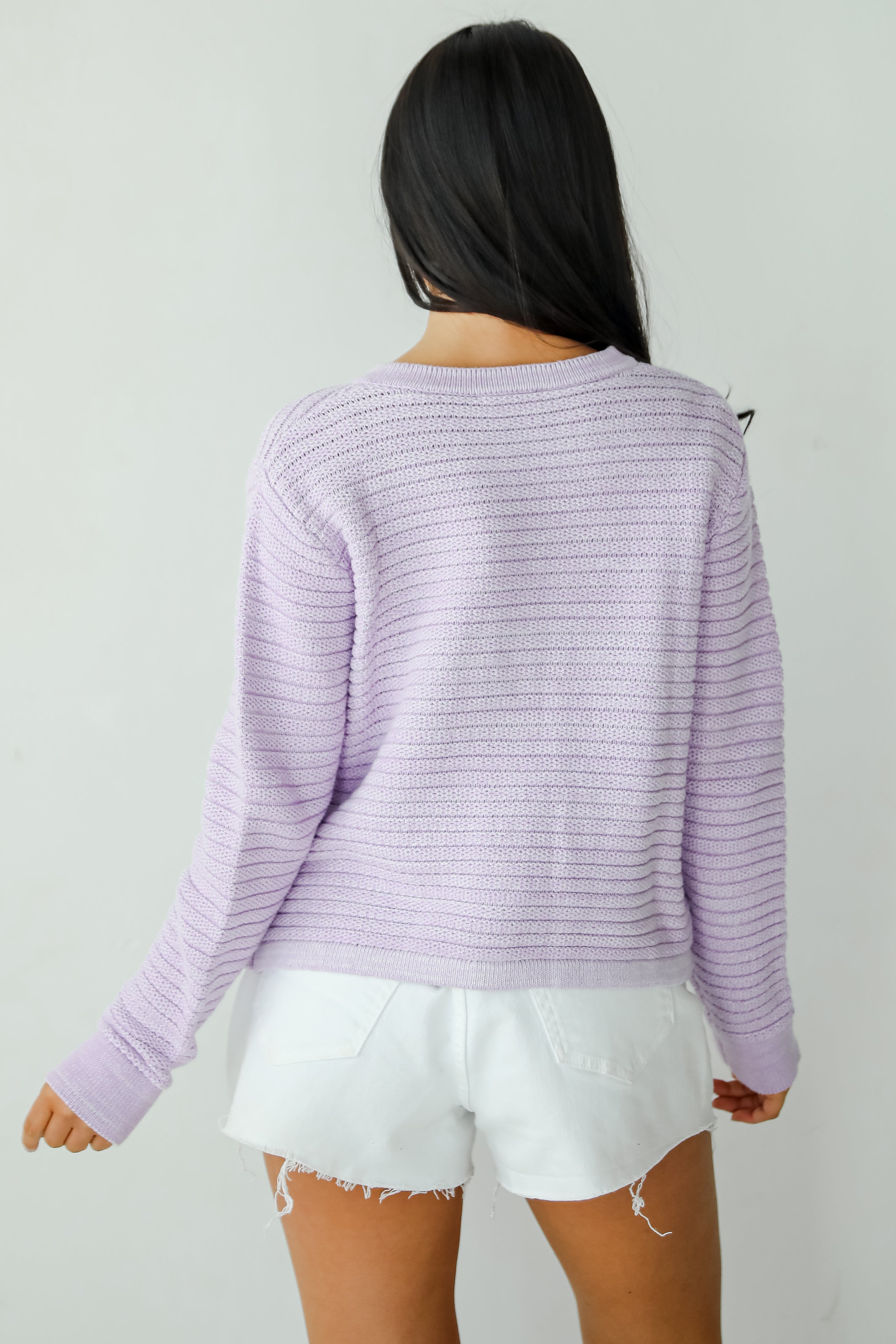 Feeling So Cute Lavender Sweater Cardigan