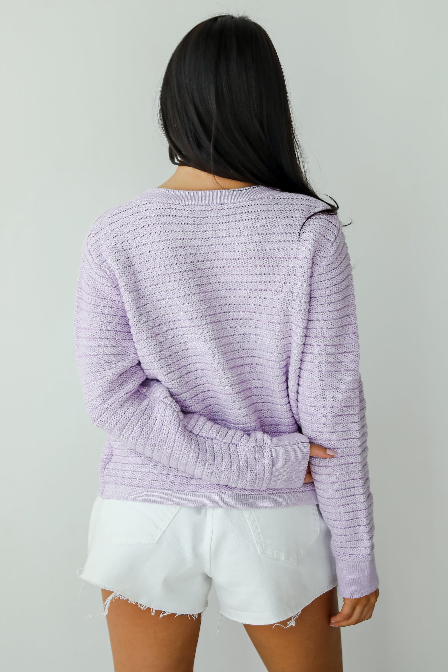 Feeling So Cute Lavender Sweater Cardigan