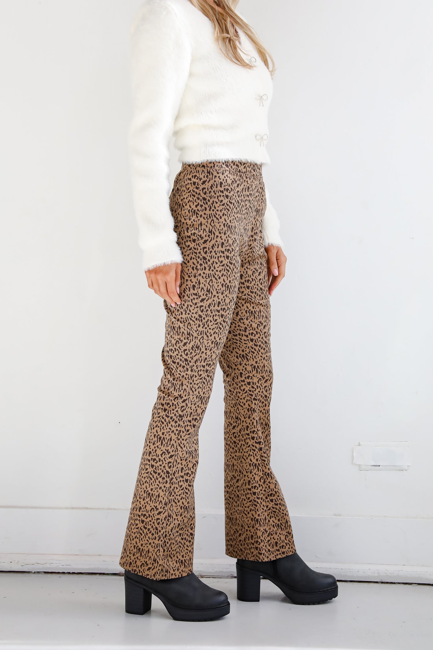 Wild Vision Leopard Flare Pants