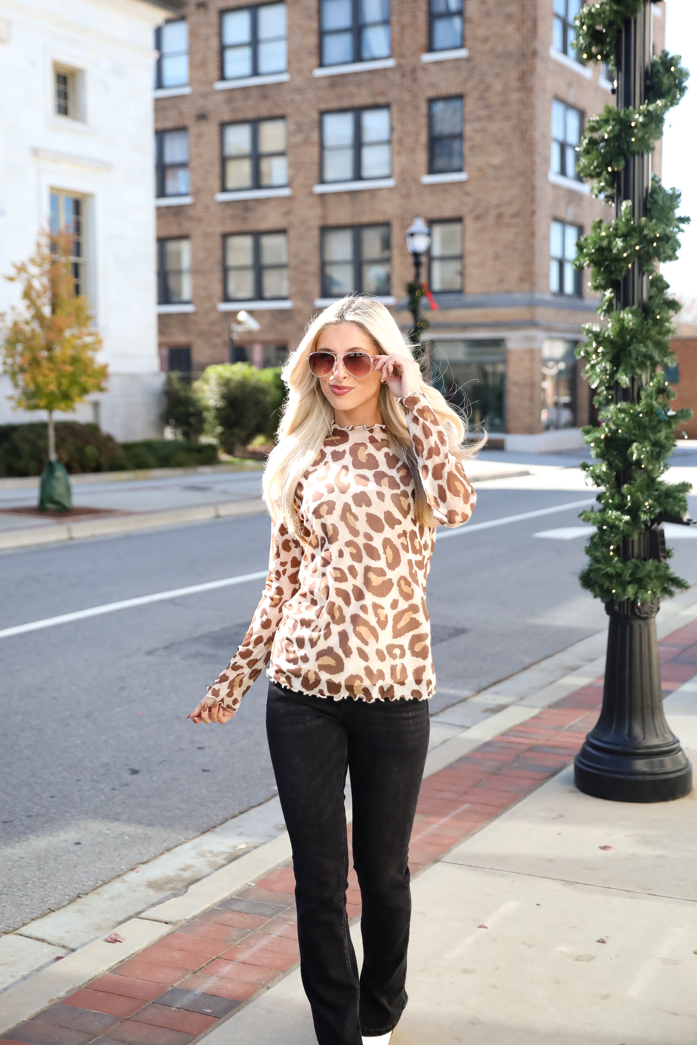 Forever Wild Leopard Mesh Top