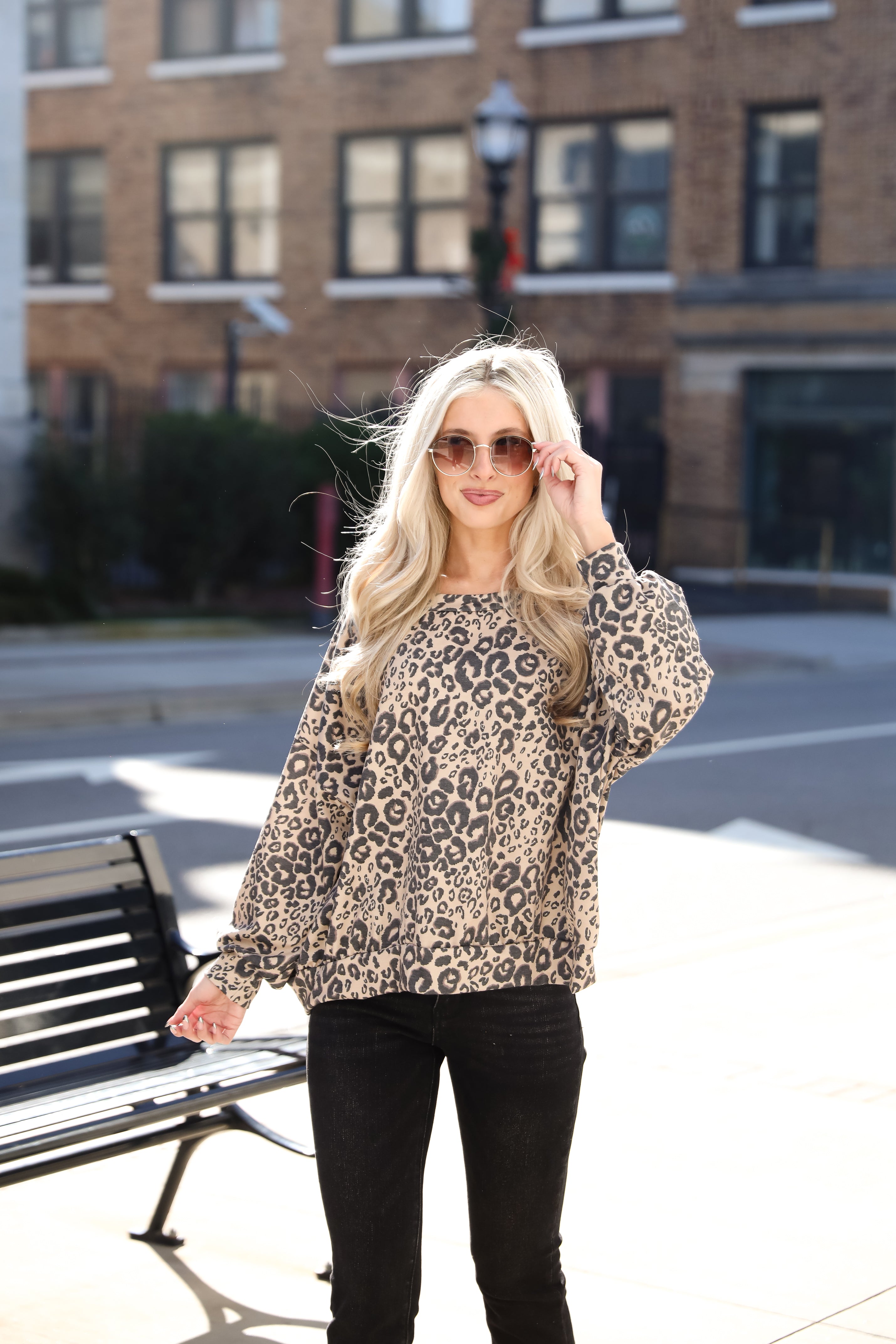 Wildly Cozy Leopard Pullover