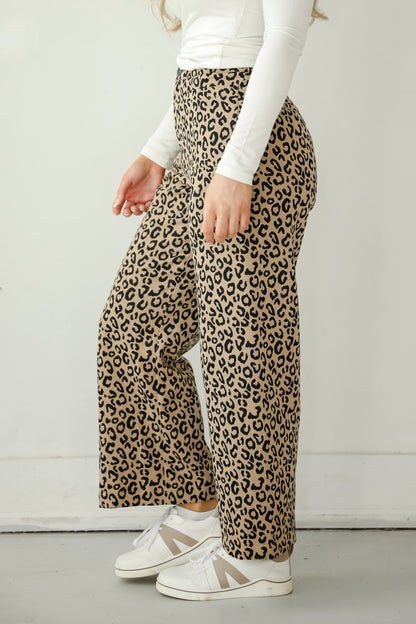 Fierce Aspect Leopard Wide Leg Pants