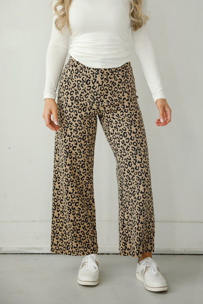 Fierce Aspect Leopard Wide Leg Pants