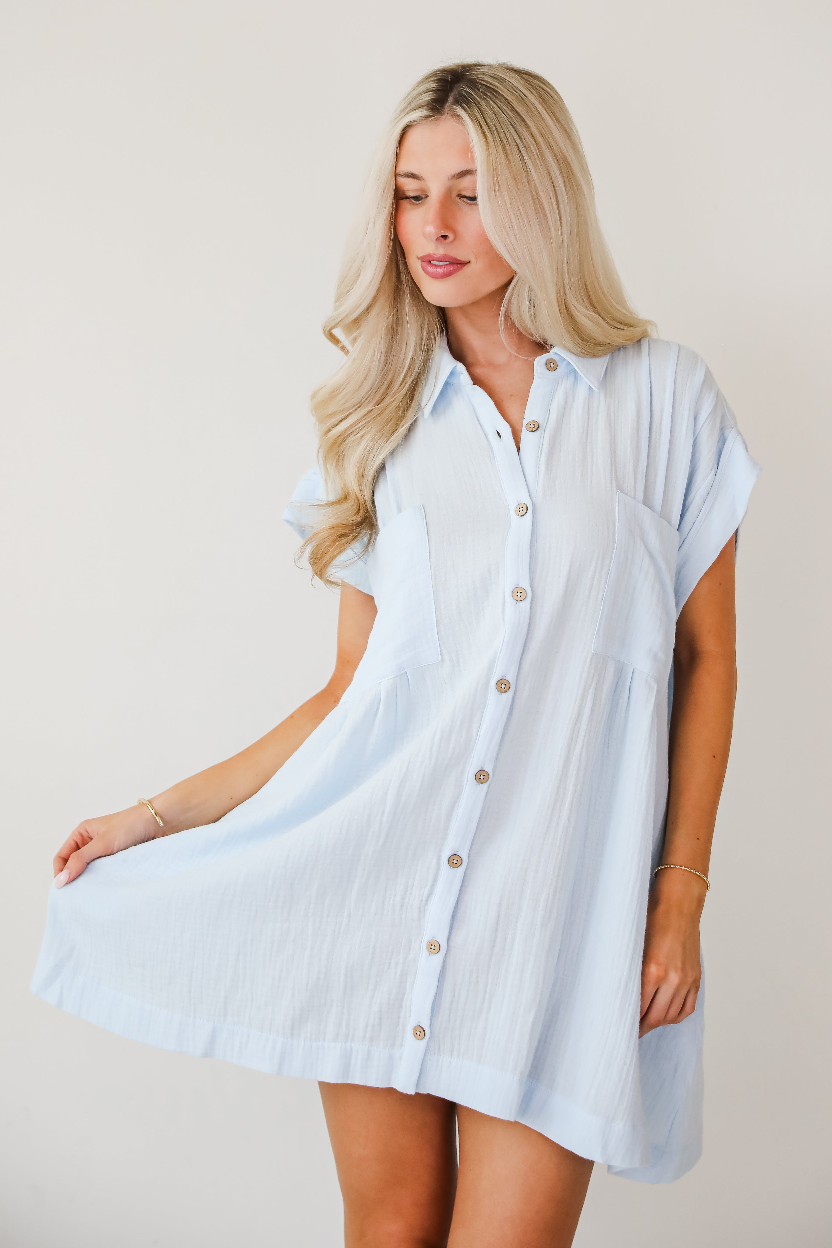 Stunning Example Linen Mini Dress