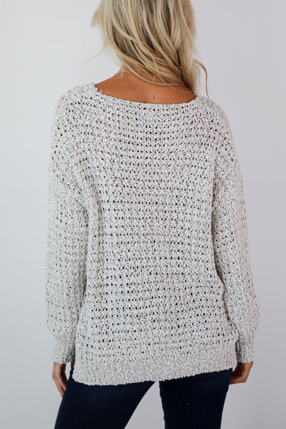 Classy Attitude Light Grey Sweater