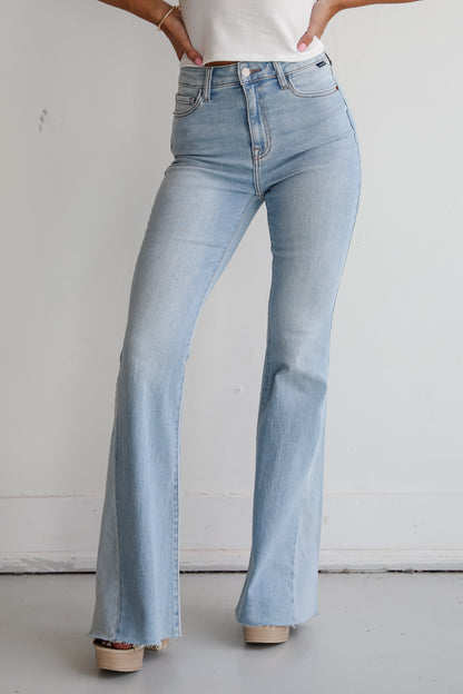 Sienna Light Wash High-Rise Flare Jeans