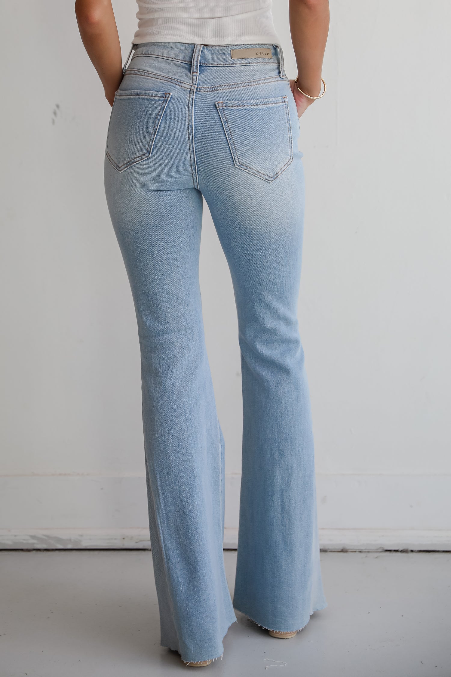 Sienna Light Wash High-Rise Flare Jeans